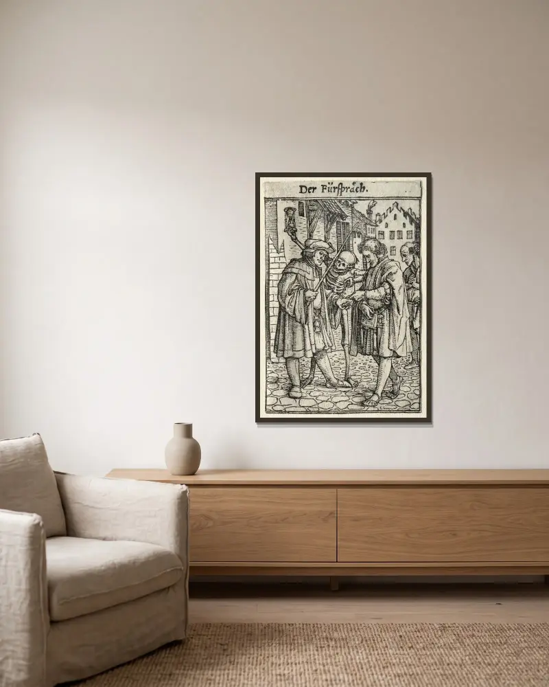 Der Advokat von Hans Holbein The Younger gerahmt an einer Wand