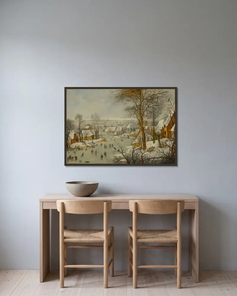 Pułapka na ptaki, Pieter Brueghel The Younger w ramie na ścianie