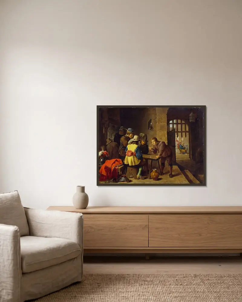 Sankt Peters befrielse av David Teniers The Younger inramad på en vägg