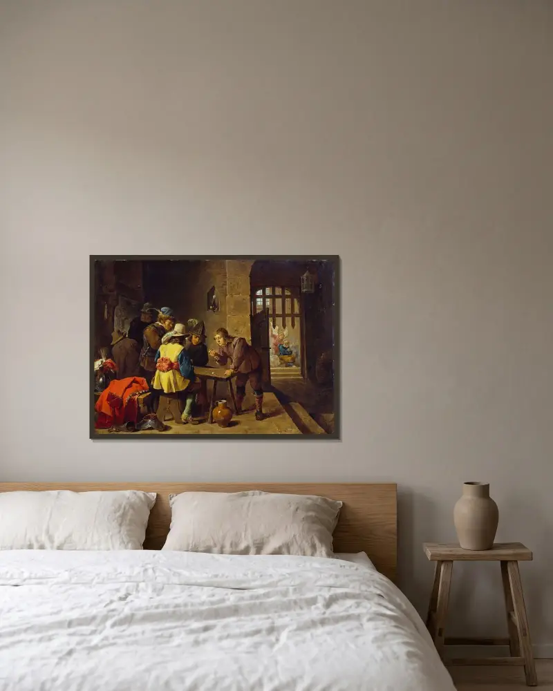 Sankt Peters befrielse av David Teniers The Younger inramad på en vägg