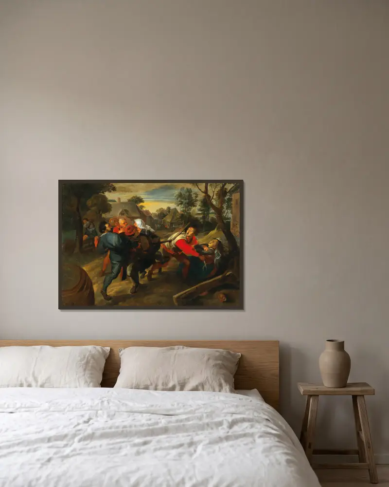 Tobias And The Angel av Jan Brueghel the Younger inramad på en vägg