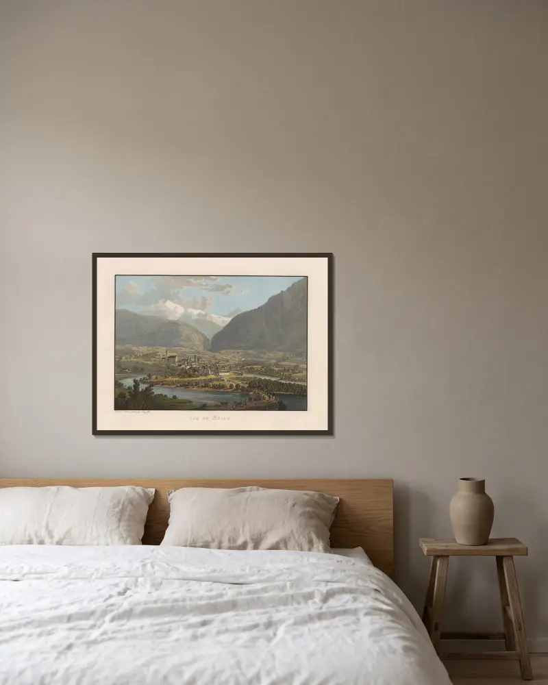 Ansicht von Brieg von Gabriel Lory the Younger gerahmt an einer Wand