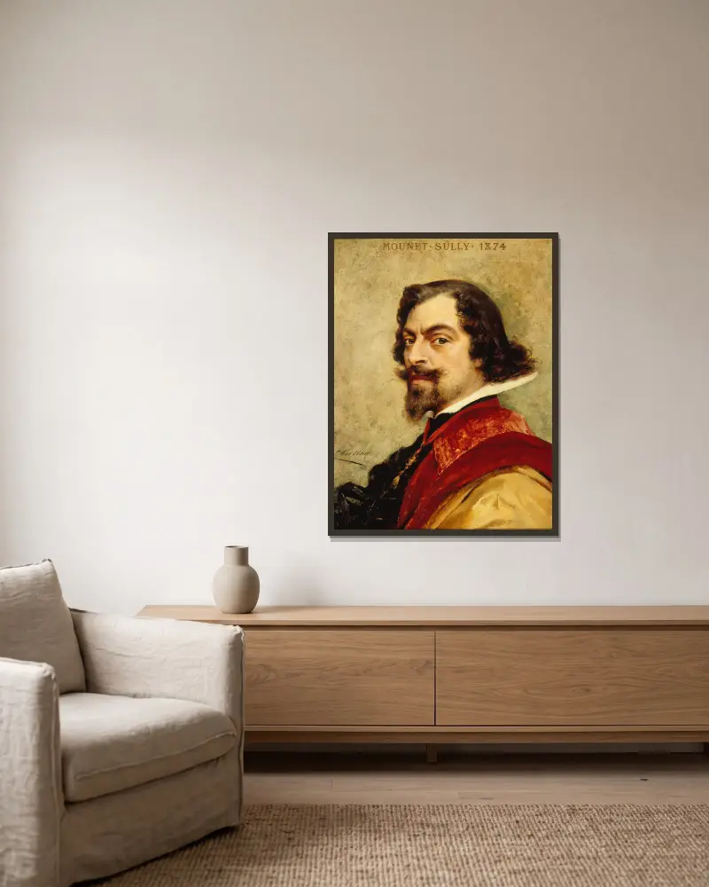 Porträt von Mounet-Sully von Théobald Chartran gerahmt an einer Wand