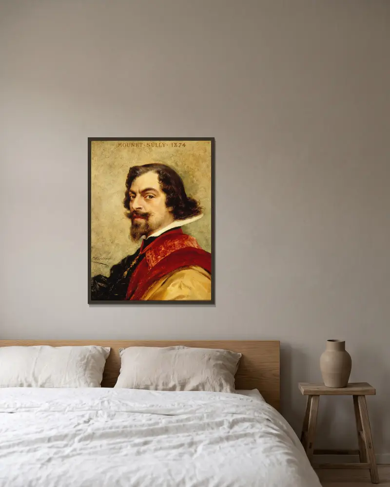 Porträt von Mounet-Sully von Théobald Chartran gerahmt an einer Wand