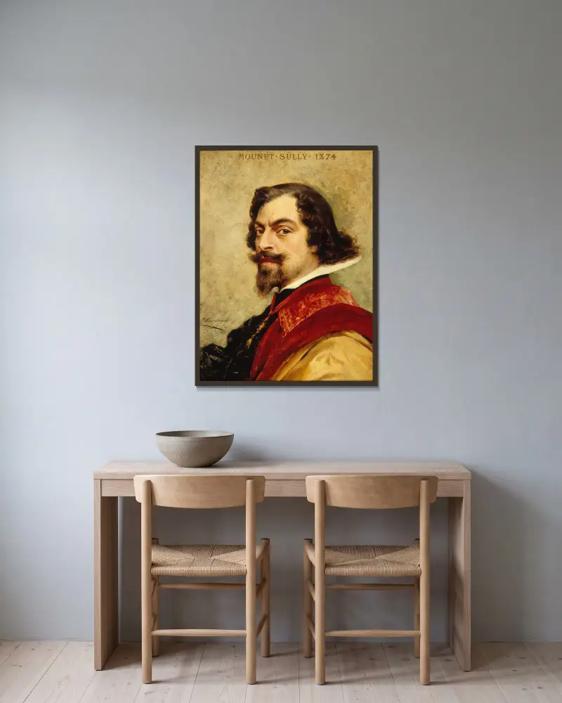 Porträt von Mounet-Sully von Théobald Chartran gerahmt an einer Wand