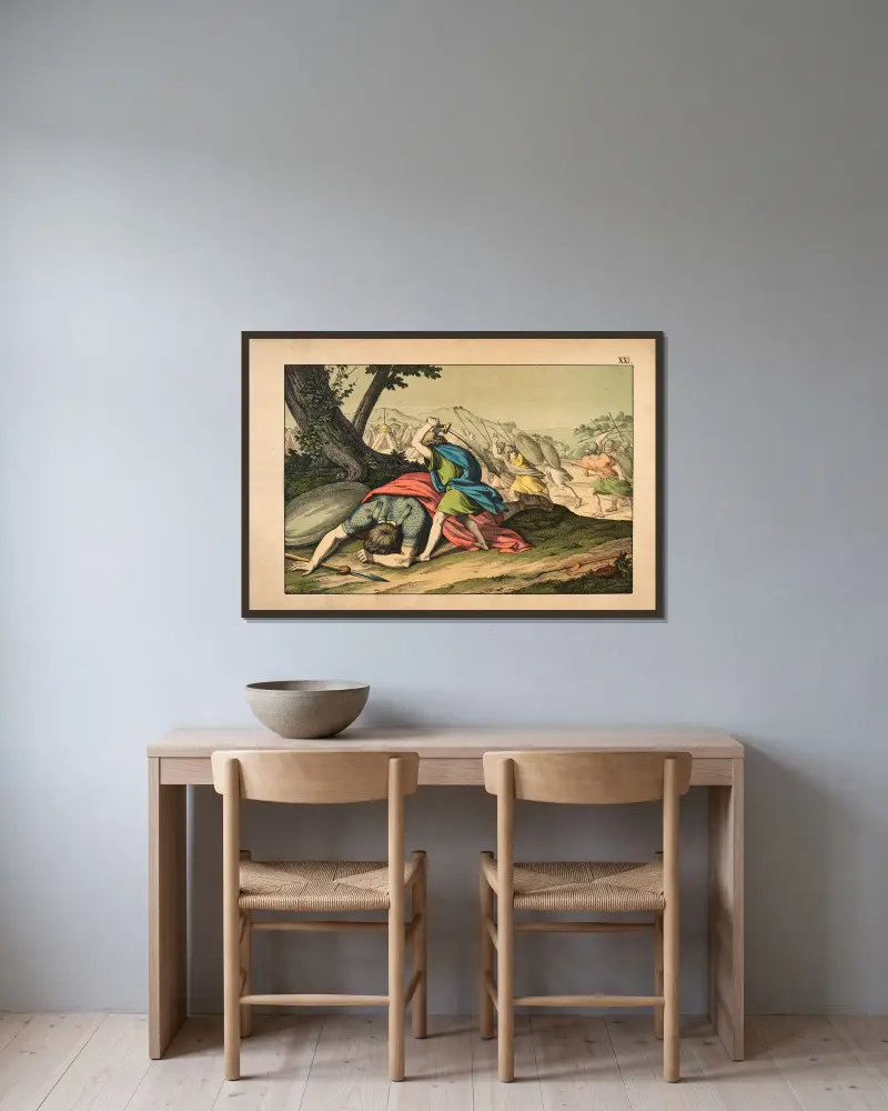 David a Goliáš, Theodor Eckardt v rámu na stěně