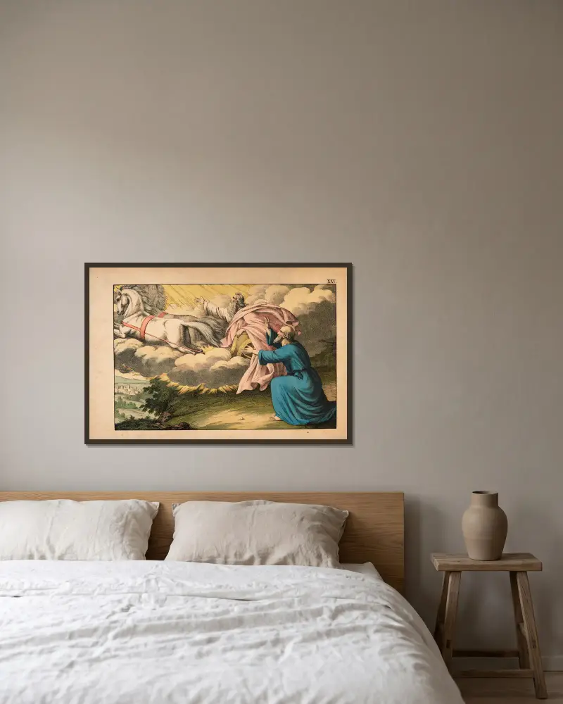 Elijáš na hoře Karmel (ohnivý vůz), Theodor Eckardt v rámu na stěně