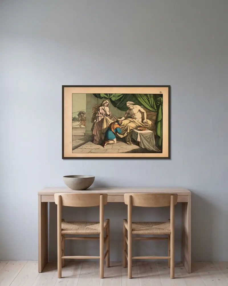 Izák žehná Jákobovi, Theodor Eckardt v rámu na stěně