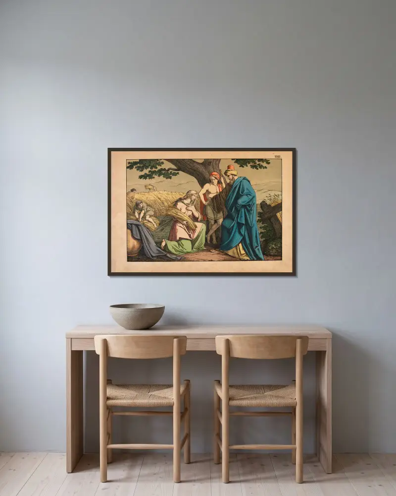 Rut a Boaz, Theodor Eckardt v rámu na stěně