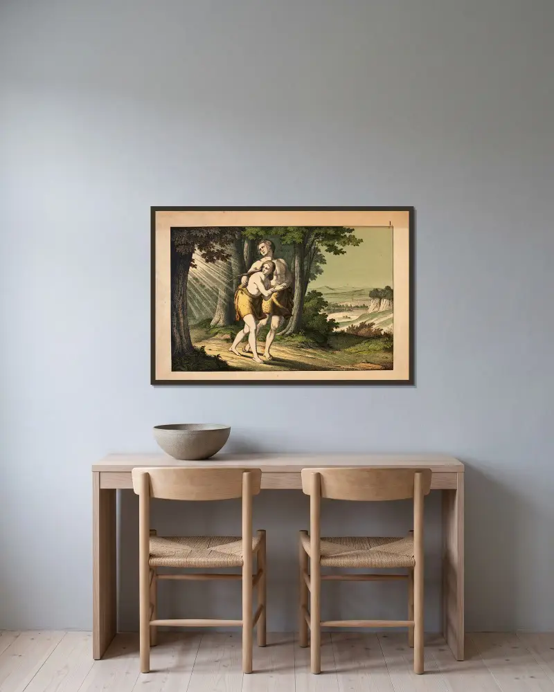 Wypędzenie z raju, Theodor Eckardt w ramie na ścianie
