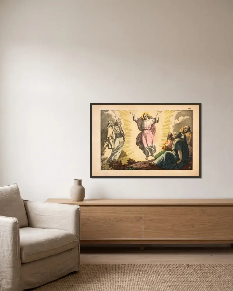 Die Bergpredigt von Theodor Eckardt gerahmt an einer Wand