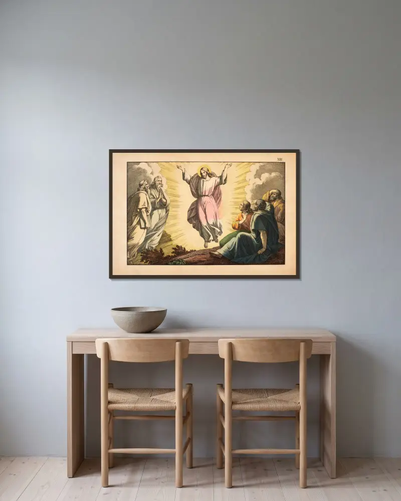 Die Bergpredigt von Theodor Eckardt gerahmt an einer Wand