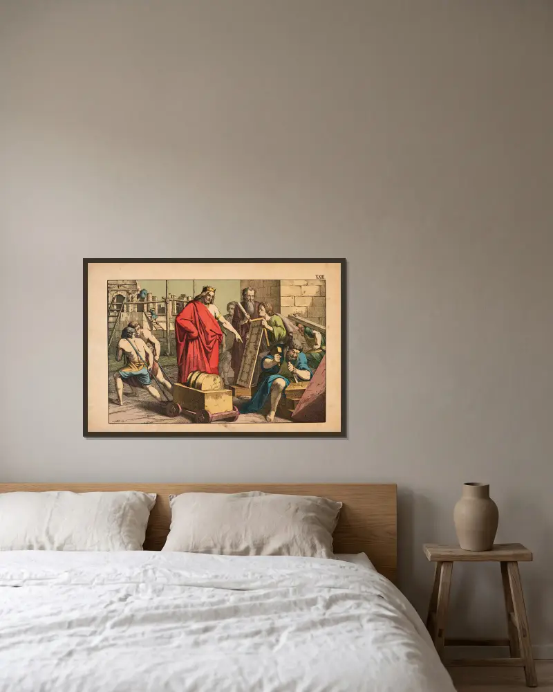 Chrám se staví, Theodor Eckardt v rámu na stěně