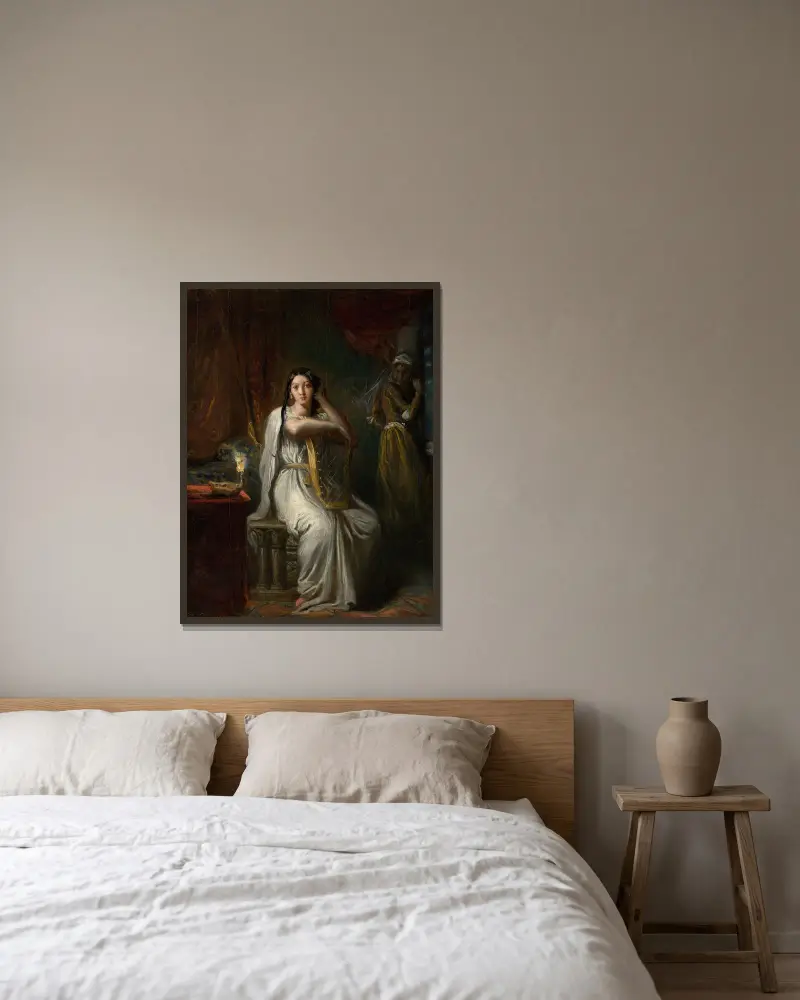 Desdemona (Weidenlied) von Théodore Chassériau gerahmt an einer Wand