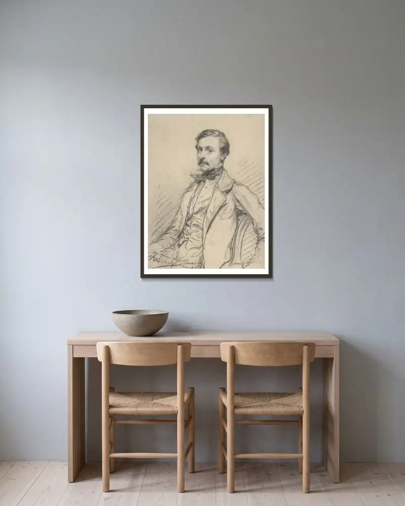 Ernest Chassériau av Théodore Chassériau inramad på en vägg