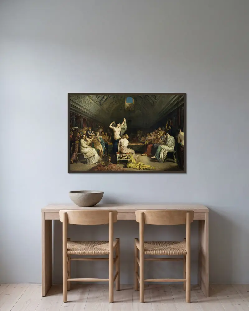 Tepidarium, Théodore Chassériau w ramie na ścianie