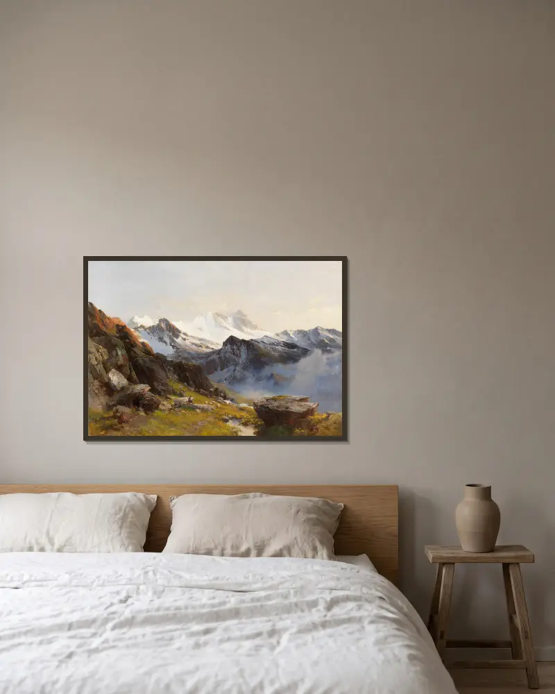 Großglockner von der Prager Hütte aus, früh av Edward Theodore Compton inramad på en vägg