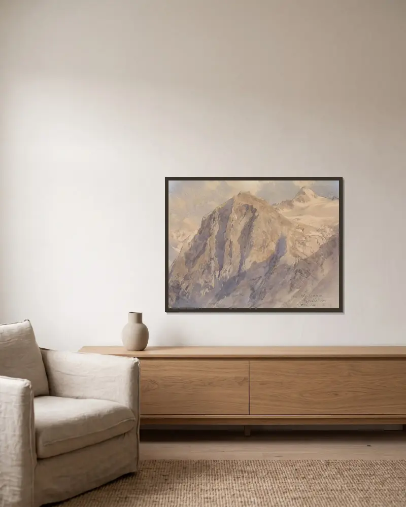 Hohe Kammer Kitzsteinhorn av Edward Theodore Compton inramad på en vägg