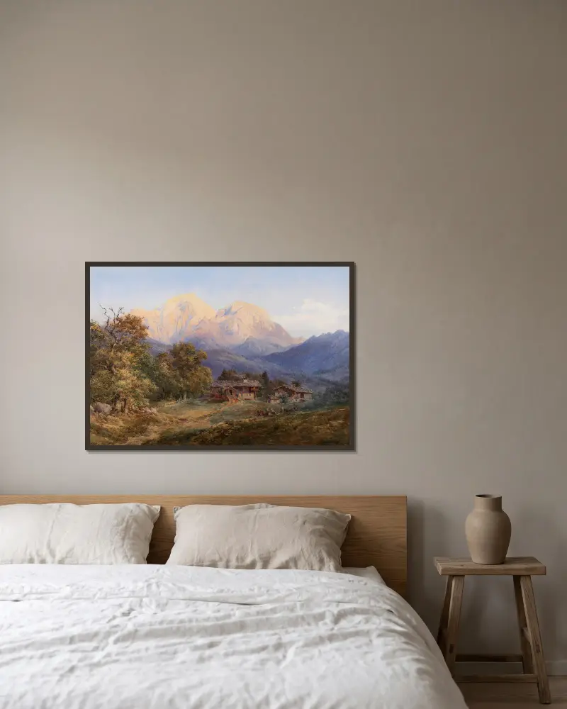Hoher Göll, Berchtesgaden av Edward Theodore Compton inramad på en vägg