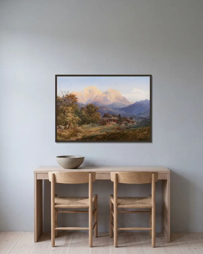 Hoher Göll, Berchtesgaden av Edward Theodore Compton inramad på en vägg
