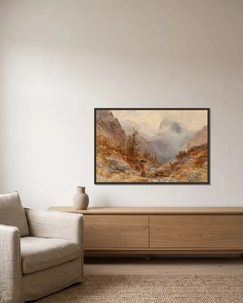Hollenthal, Bayern von Edward Theodore Compton gerahmt an einer Wand