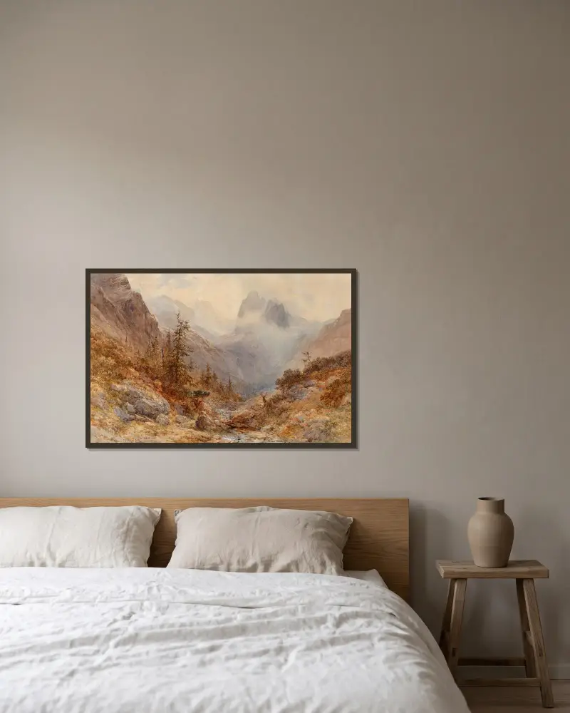 Hollenthal, Bayern von Edward Theodore Compton gerahmt an einer Wand