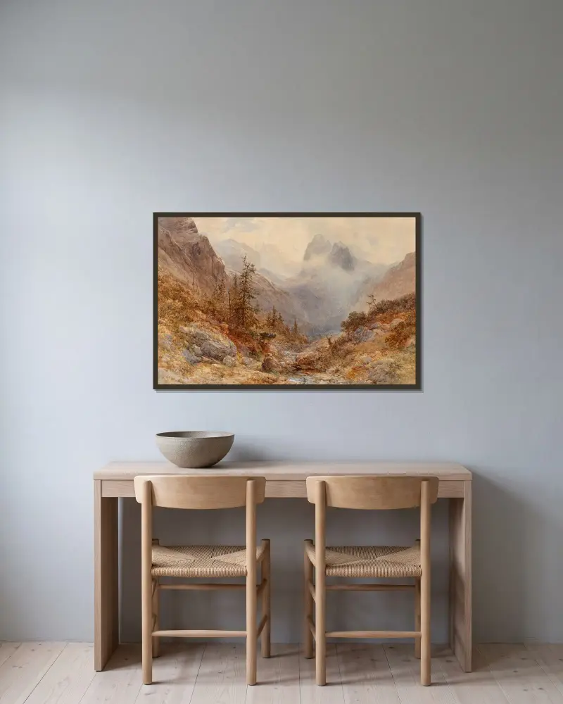 Hollenthal, Bayern von Edward Theodore Compton gerahmt an einer Wand