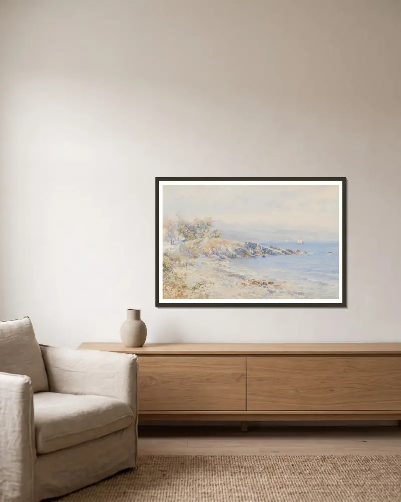 Jalta von Edward Theodore Compton gerahmt an einer Wand