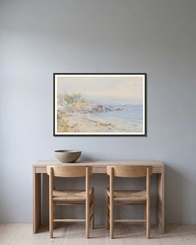 Jalta von Edward Theodore Compton gerahmt an einer Wand