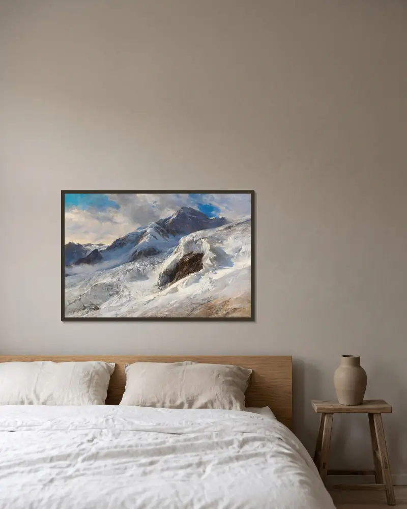 Lyskamm (Monte Rosa) von Edward Theodore Compton gerahmt an einer Wand