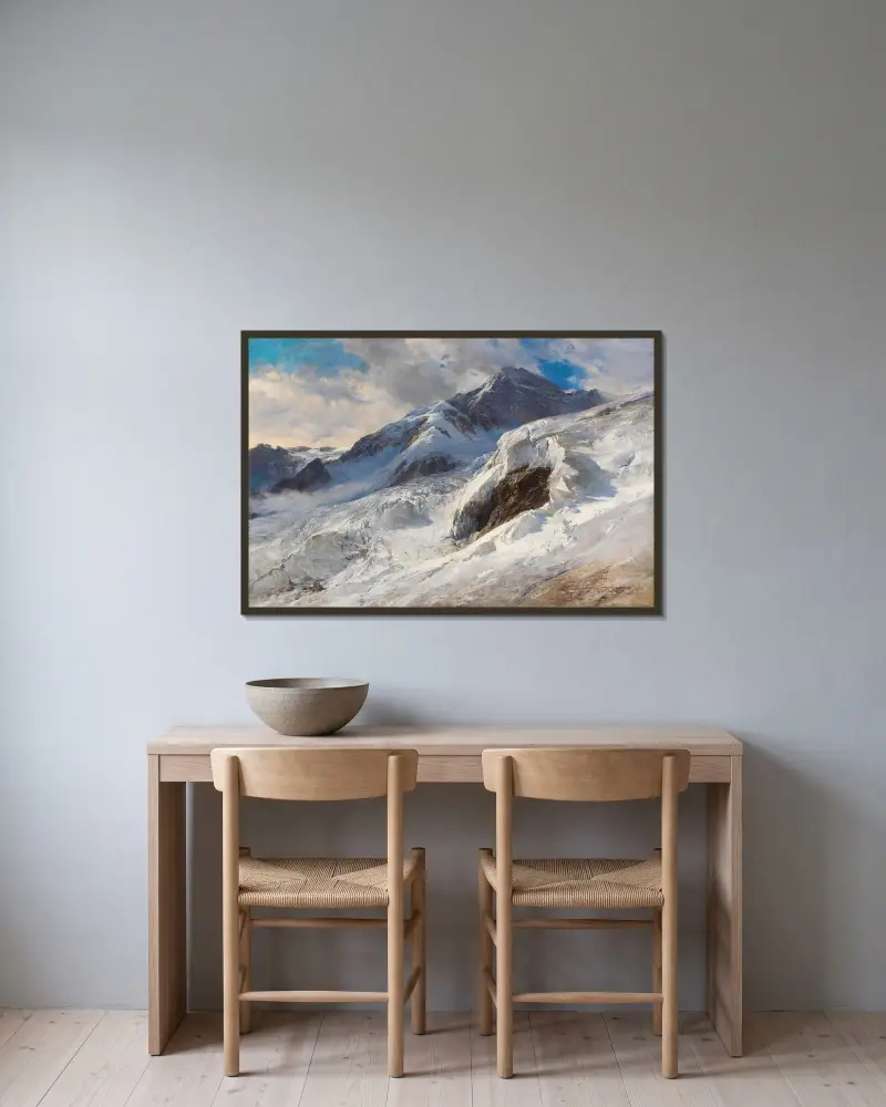 Lyskamm (Monte Rosa) von Edward Theodore Compton gerahmt an einer Wand