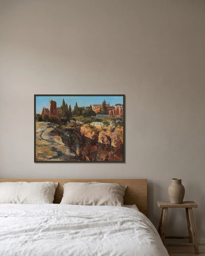 Palatin in Rom von Edward Theodore Compton gerahmt an einer Wand