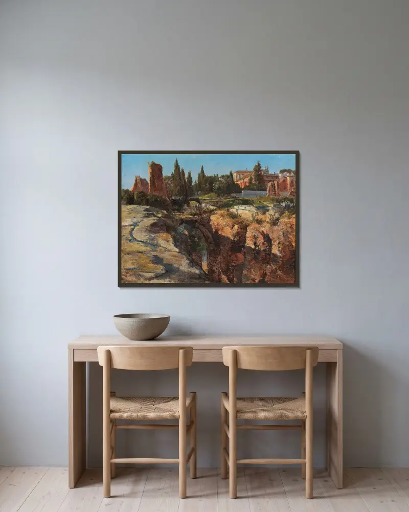 Palatin in Rom von Edward Theodore Compton gerahmt an einer Wand