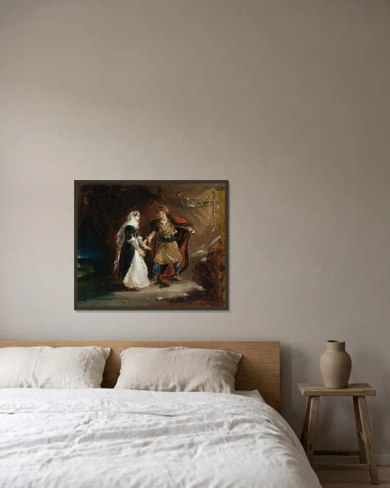 Bruden från Abydos av Théodore Géricault inramad på en vägg