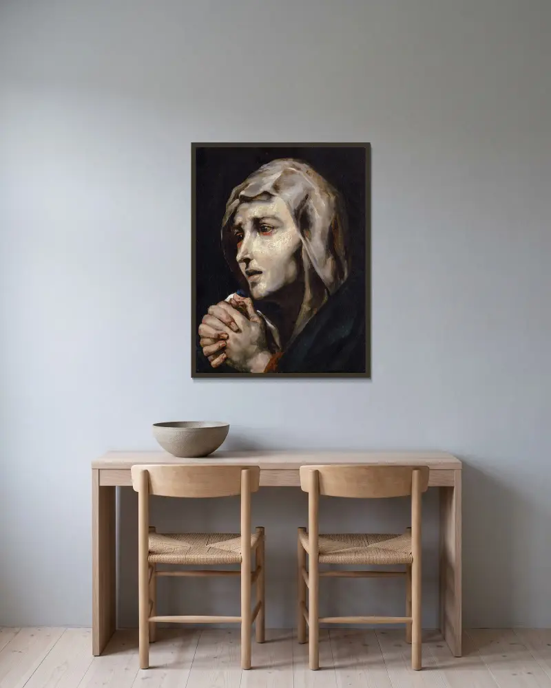 Mater Dolorosa, Théodore Géricault v rámu na stěně