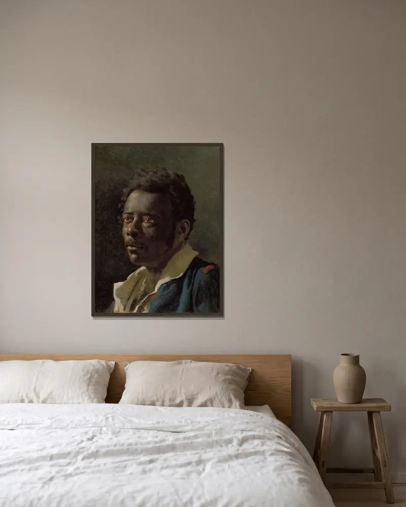 Studie des Modells Joseph von Théodore Géricault gerahmt an einer Wand