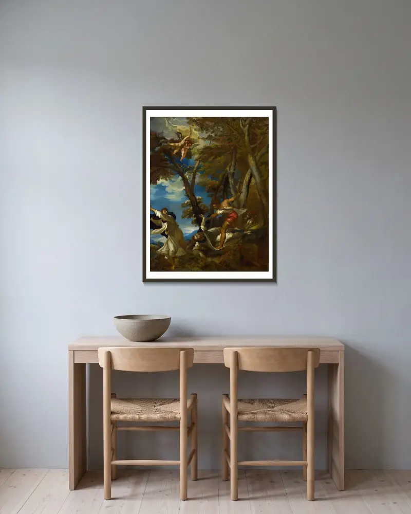 S:t Peters martyrium av Théodore Géricault inramad på en vägg