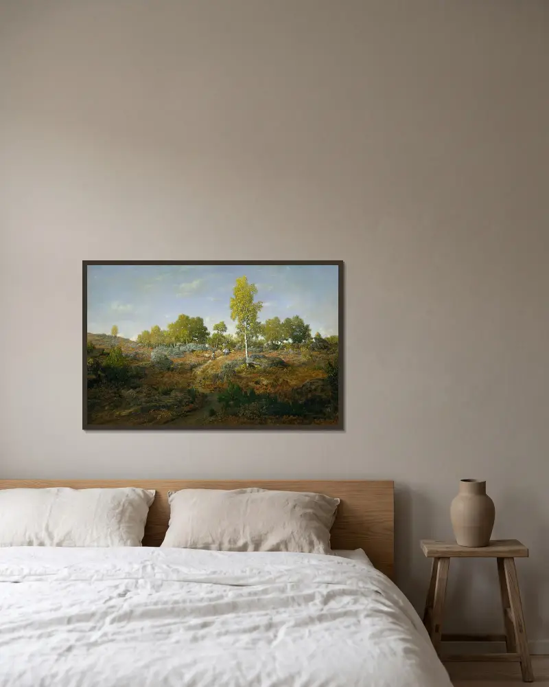 Ścieżka wśród skał, prawdopodobnie 1861, Théodore Rousseau w ramie na ścianie