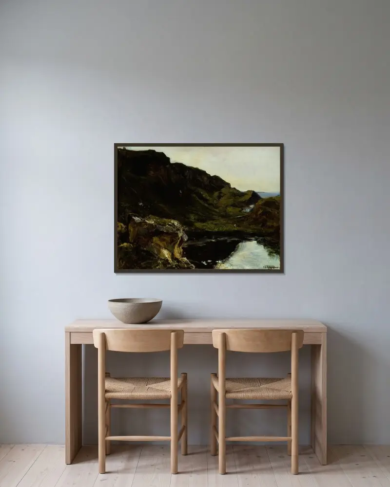 Pejzaż, 1835, Théodore Rousseau w ramie na ścianie