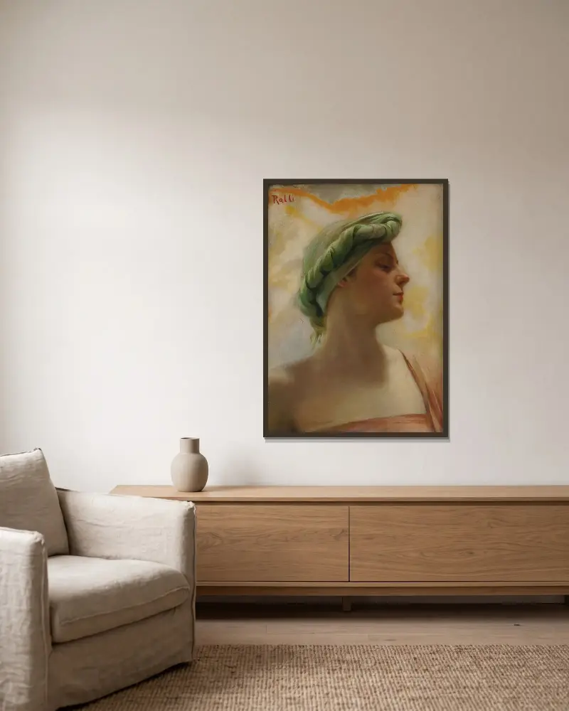 Eine orientalische Schönheit von Theodoros Ralli gerahmt an einer Wand