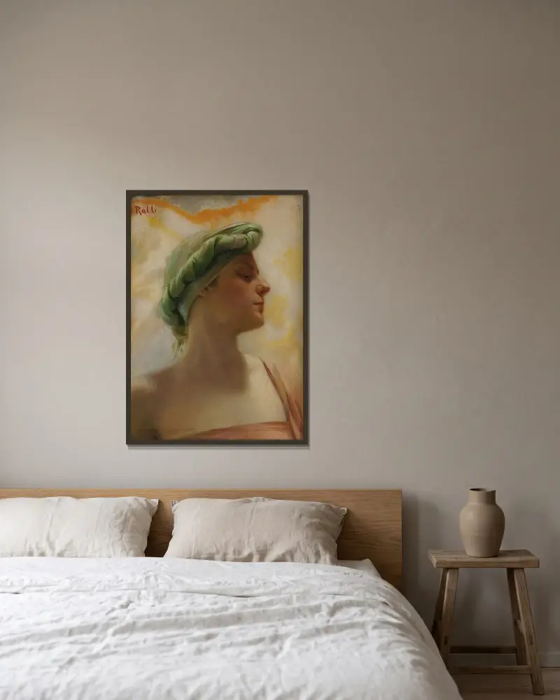 Eine orientalische Schönheit von Theodoros Ralli gerahmt an einer Wand