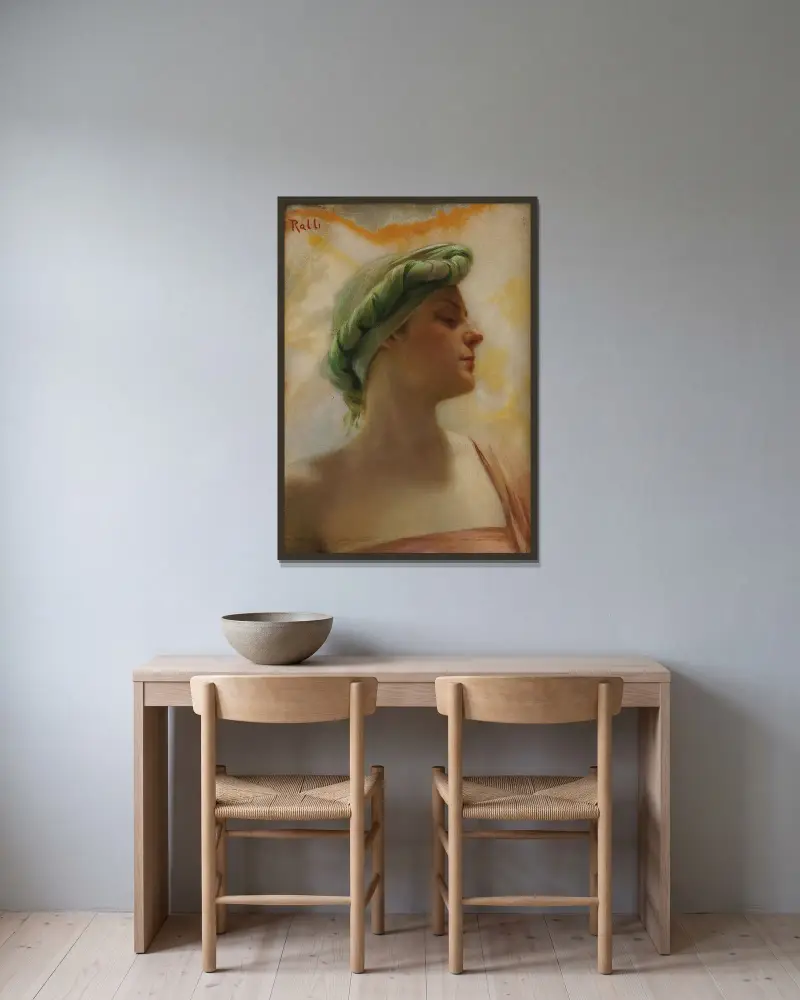 Eine orientalische Schönheit von Theodoros Ralli gerahmt an einer Wand