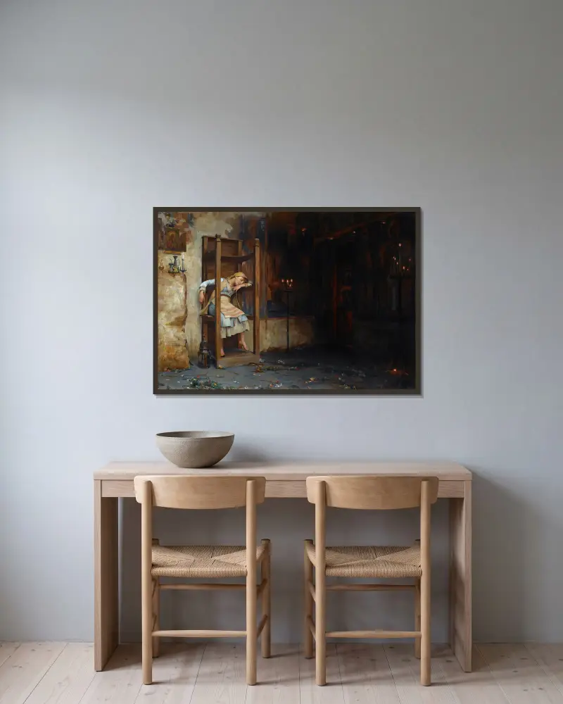 Velký pátek (La Vestale Chretienne), Theodoros Ralli v rámu na stěně