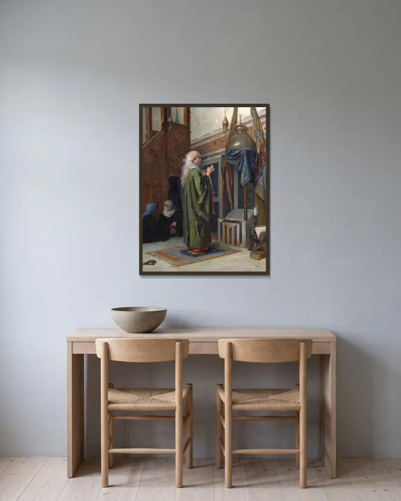 V mešitě, Theodoros Ralli v rámu na stěně