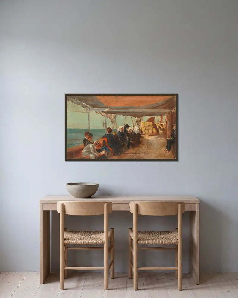 An Bord von Theodoros Ralli gerahmt an einer Wand