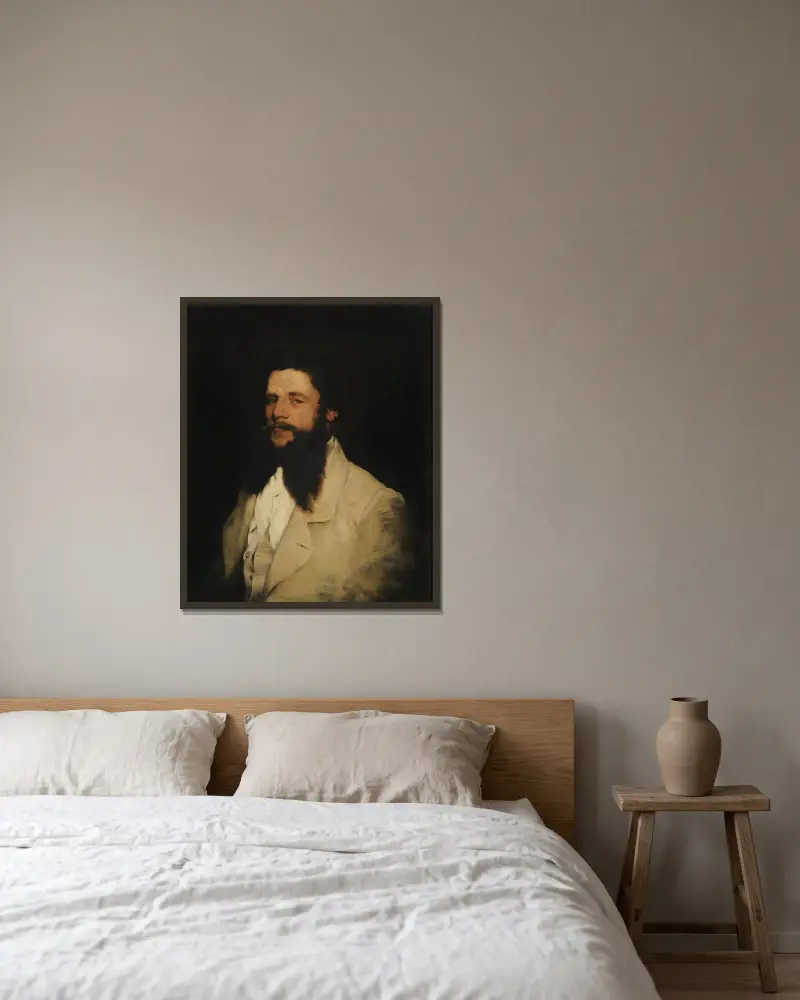 Man från epoken av Théodule Ribot inramad på en vägg