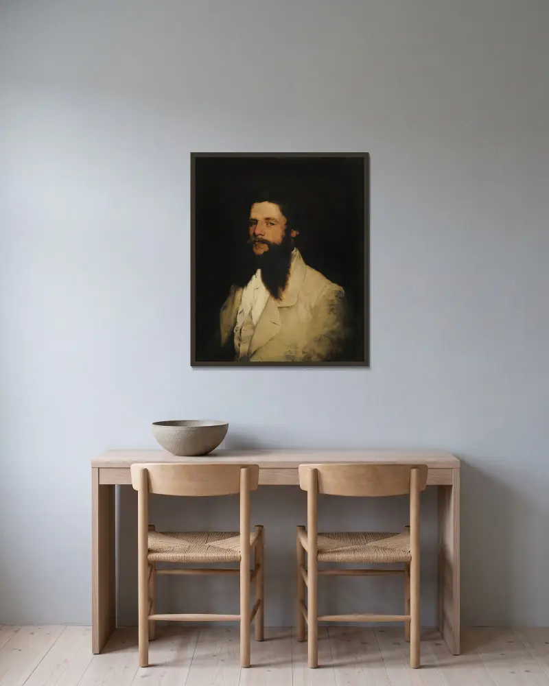 Man från epoken av Théodule Ribot inramad på en vägg