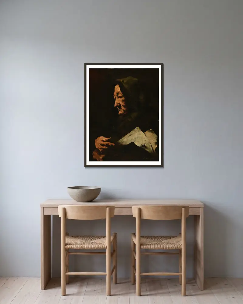 Les Titres de famille av Théodule Ribot inramad på en vägg