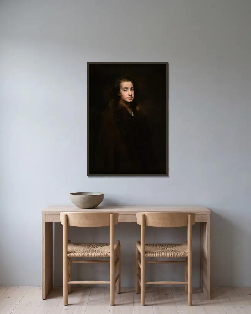Porträtt av min dotter av Théodule Ribot inramad på en vägg
