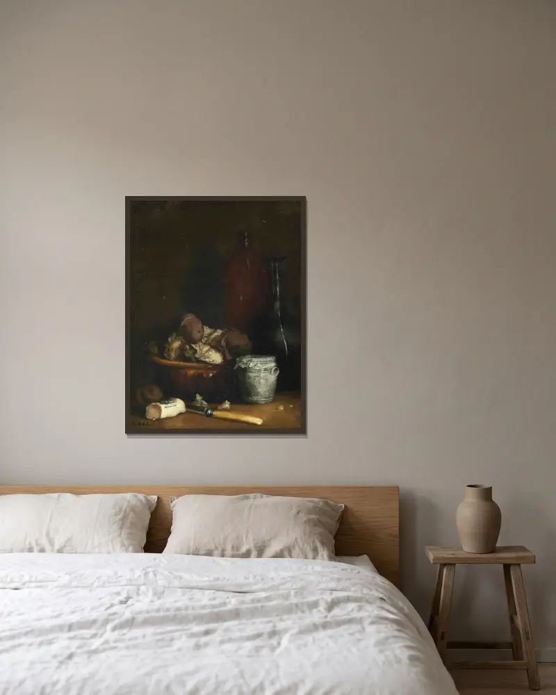 Rillettes mit Beilagen von Théodule Ribot gerahmt an einer Wand